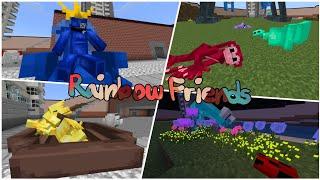 Rainbow Friends Chapter 2 v4 addon by @-_tiredy-_ . Rainbow Friends in Minecraft.