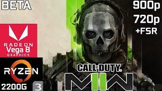 Call of Duty Modern Warfare II BETA - Ryzen 3 2200G Vega 8 & 16GB RAM - 8GB RAM