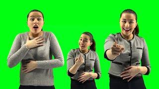 Girl Expressions Green Screen | Graphics & Animation