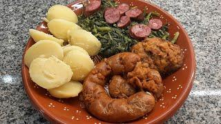 Receita de alheira de Mirandela assada no forno com grelos e batata cozida by necasdevaladares