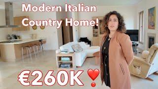  Italian Countryside €260K Home Tour  | Modern Elegance Near the Beach!