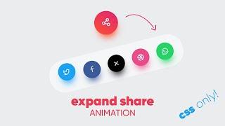 Animated Share Button HTML CSS Only