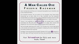 Full freeA Man Called Ove by Fredrik Backman audiobook learning english