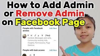 PAANO MAG ADD NG ADMIN SA FACEBOOK PAGE?How to add and remove Facebook page?