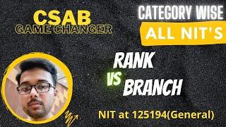 CSAB counselling 2022 | ALL NIT's Cutoff | NIT at low JEE Mains rank