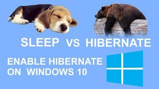 Sleep Vs Hibernate - How To Enable Hibernate Option on Windows 10