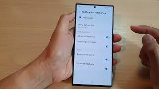 Galaxy S23's: How to Enable/Disable Text Messages Background Tasks Notifications