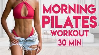 30 min Morning Pilates | Moderate Intensity At Home Mat Pilates Class