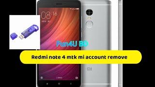 Redmi note 4 MTK mi account remove