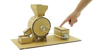 How To Make Mini Flour Mill Machine form Cardboard
