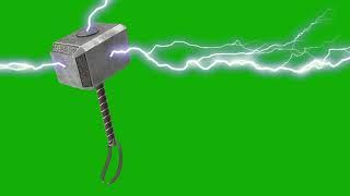 Green Screen Catching Thor’s Hammer Mjolnir Effect 4K UHD