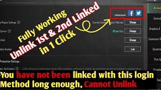 How to unlink social media accounts from pubg account 1 click | Remove any Linked Fb,Twitter 1 click