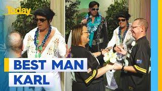 Karl plays best man for Sharks superfans’ Vegas wedding | Today Show Australia