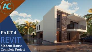 Modern House | Part 4 | Complete Step by Step Project | Revit Tutorial