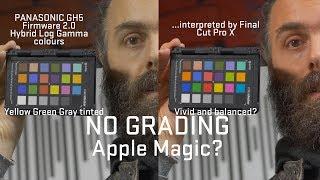 Panasonic's GH5 firmware 2.0, Colours "Fixed" by Final Cut Pro X?