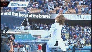 YOSHIKI Performance at Dodger Stadium in LA - U.S. National Anthem - The Star-Spangled Banner