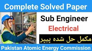 Sub Engineer electrical solved past paper