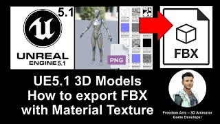 How to export FBX with Material Texture - Unreal Engine 5.1 Tutorial