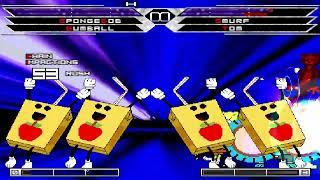 KOF MUGEN Tag Team spongebob & gumball vs smurf & tom(hanna montana)