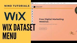 Wix Dataset Menu - Wix For Beginners - Wix Tutorial