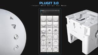PlugIt 3.0 - Hard Surface Insert Mesh Script for Maya - TRAILER