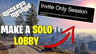 How to create a solo lobby in GTA 5 Online - Quickest Way!! Next Gen