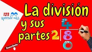 PARTES de la DIVISIÓN para niños de tercer grado primaria. 