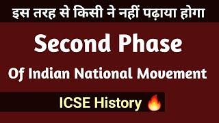 Second Phase Of Indian National Movement - ICSE HISTORY | The Indian National Movement