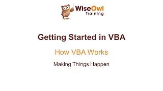 Excel VBA Online Course - 1.4.1 Making Things Happen