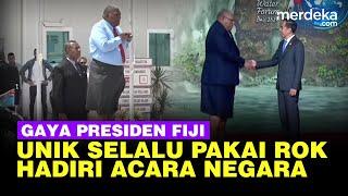 Menengok Outfit Unik Presiden Fiji, Gaya Keseharian Pakai Rok 'Sulu' Hadiri Acara Negara