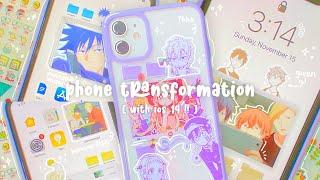 :: phone transformation with ios 14 ( anime edition !! )