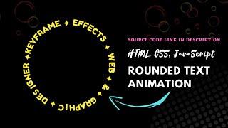 Text Circle Animation Using HTML CSS and JavaScript