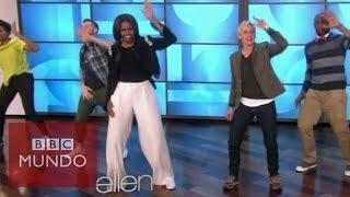El divertido baile de Michelle Obama en el programa de Ellen DeGeneres