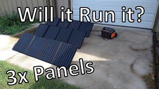 Parallel 3 Rockpals Solar Panels with Jackery 500 for faster recharging without direct sun.