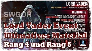 SWGOH - Lord Vader Event - Ultimatives Material erspielen - Rang 4 und 5