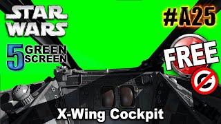 Xwing Cockpit Star Wars Green Screen 3D