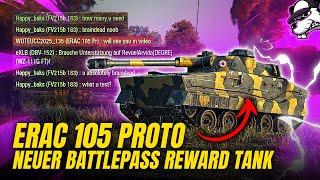 Neuer Battlepass Rewardtank: ERAC 105 Proto Tier IX Light der Franzosen [WoT - Gameplay - DE]