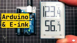 Arduino E-ink for Temperature and Humidity (simple project for beginners, tutorial, eink, epaper)