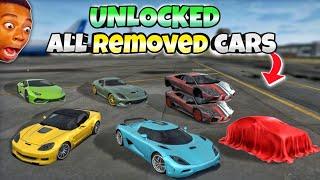 Unlocked all removed cars in Extreme car driving simulator 