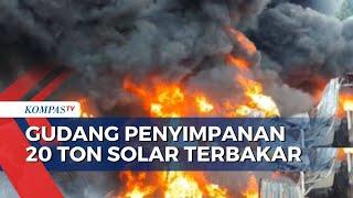 Kebakaran Hebat Melanda Gudang Penyimpanan 20 Ton Solar di Bandar Lampung