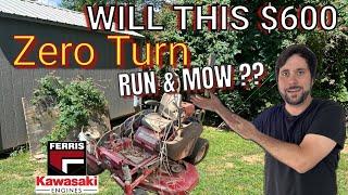 NEGLECTED Ferris Zero Turn Mower with Kawasaki Water-Cooled Engine - Can I Fix It?? #chasintractors