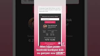 Men kijan pouw kontrolé konbye kòb ou genyen sou tiktok