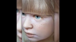 процесс лепки авторской куклы лицо МК "Мия"