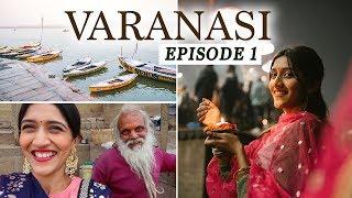 EP 1: VARANASI GHATS - Assi ghat, Pandey ghat, locals, hostel, Banarasi paan, sarees | Larissa Dsa