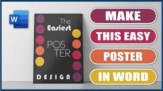 Create this EASY Poster Design in Word | Microsoft Word Tutorials