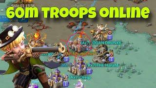 Lords Mobile - Full T5 rally against CRAZY TRAP with 60m troops. Immortal mix rally from DOM