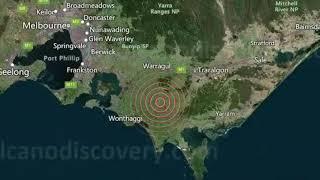 Mag. 2.9 earthquake near Warragul, Baw Baw, Victoria, Australia today