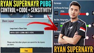 [NEW] Ryan Supernayr New Layout Control Code And Sensitivity 2021|| PUBG MOBILE || Blazed Gaming