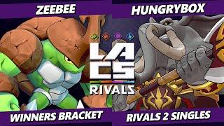 LACS Rivals - ZeeBee (Kragg) Vs. Hungrybox (Loxodont) Rivals of Aether 2 - RoA2