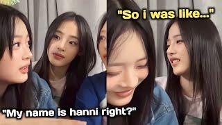 HANNI was so done when her teacher said this to her (She explains to MINJI and HAERIN)